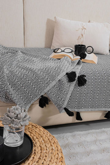 SteweHome Armchair Throw 115x201cm Black
