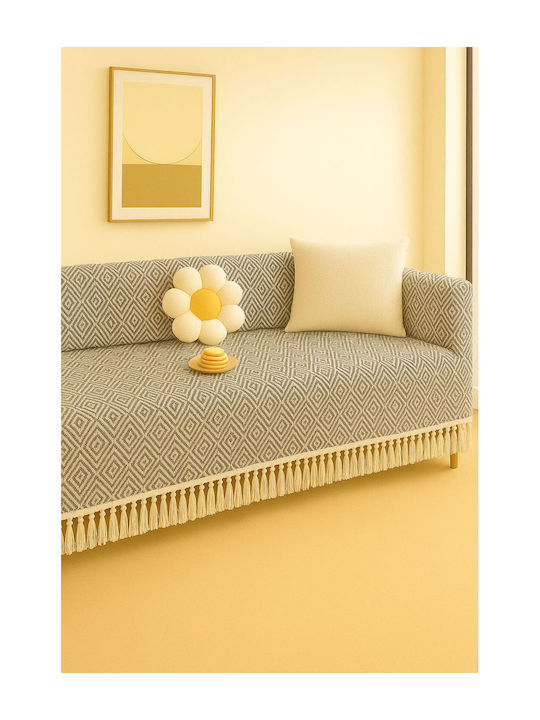SteweHome Фотьойл Throw Плетиво 180x215см Сив