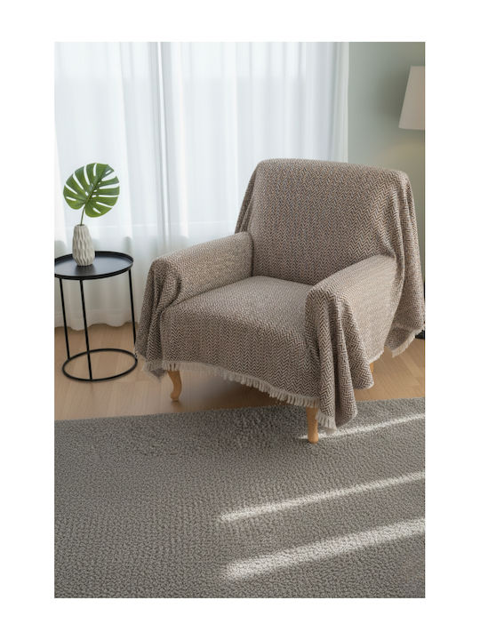 SteweHome Armchair Throw 170x210cm Brown