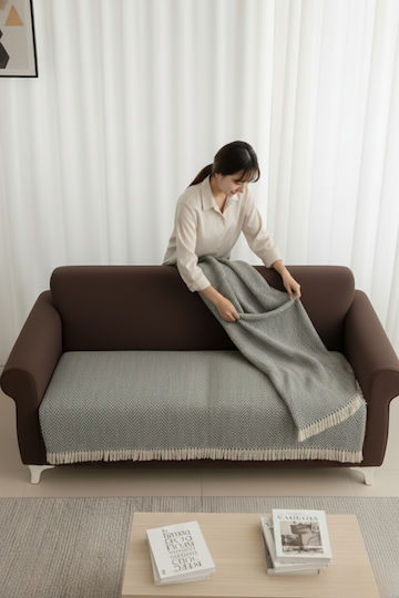 SteweHome Decken & Couchdecken Sesselüberwurf 100x210cm Schwarz