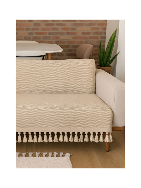 SteweHome Ριχτάρι Πολυθρόνας 180x215εκ. Μπεζ
