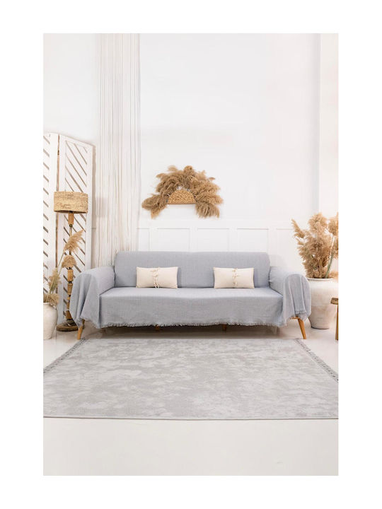 SteweHome Three-Seater Sofa Throw 180x315cm Gray