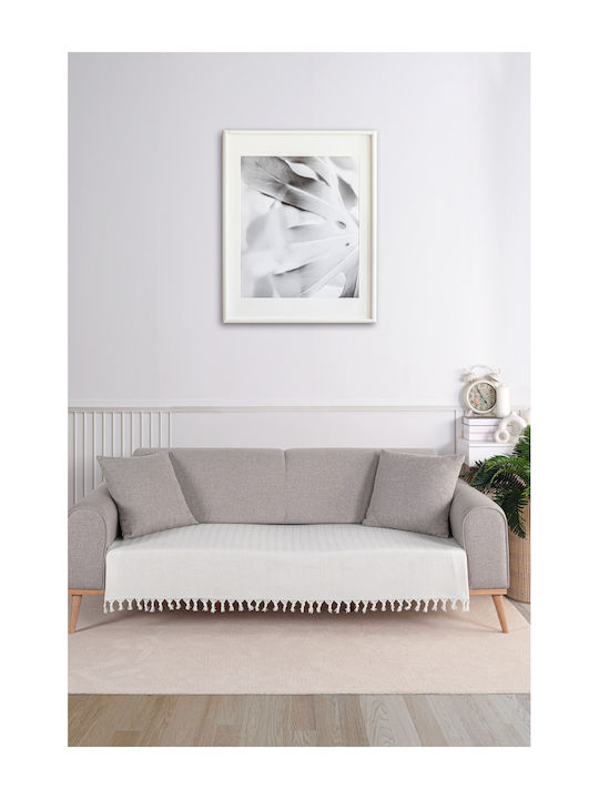 SteweHome Armchair Throw 100x200cm Ecru