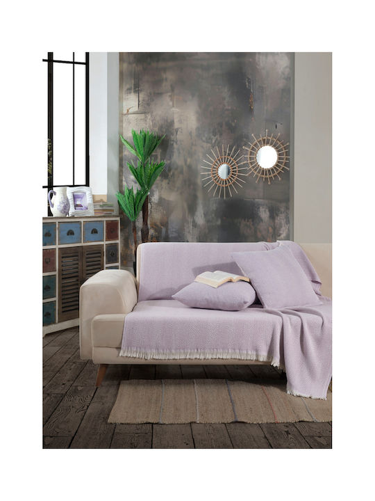 SteweHome Ριχτάρι Πολυθρόνας 150x200εκ. Λιλά