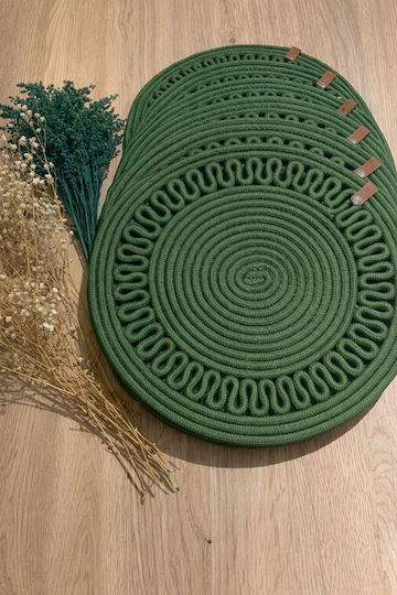 SteweHome Σουπλά Ψάθινο Πράσινο 33x33cm 6τμχ SteweHome Σουπλά Ψάθινο Πράσινο 33x33cm 6τμχ