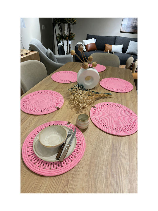 SteweHome Σουπλά Ψάθινο Ροζ 33x33cm 6τμχ SteweHome Σουπλά Ψάθινο Ροζ 33x33cm 6τμχ
