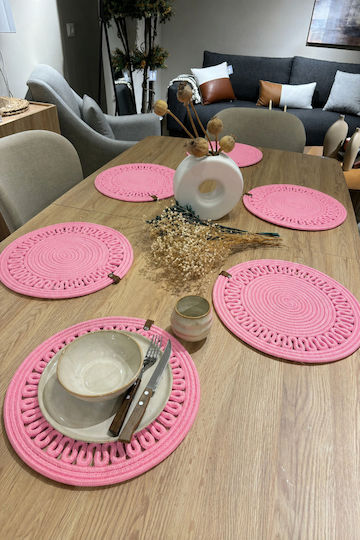 SteweHome Tischsets Korbweide Rosa 33x33cm 6 Stück