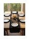 SteweHome Black Placemats 120x40cm 7 Pieces