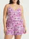 Asel Asel Damen Schlafanzug & Pyjamas Sommer Lila