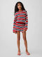 Kids Fabric Shorts/Bermuda Navy Red Stripe
