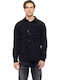 Langärmeliges Zeichenfolge Overshirt Schwarz