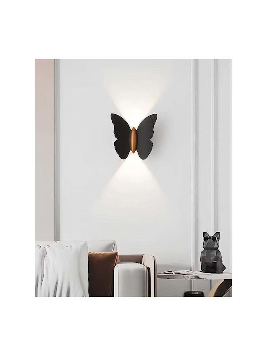 SteweHome Modern Wall Lamp with Integrated LED Black