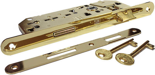 Agb Recessed Lock Gold Oval Center 90mm-40