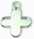 Plexiglas Cross Pendant Silver 15x13mm 10pcs