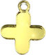 Gold Plexiglas Cross Pendant 15x13mm 10 pcs