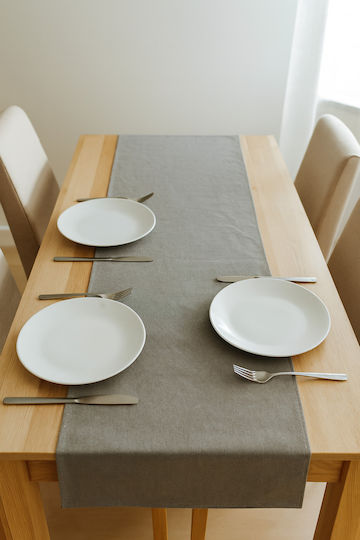 SteweHome Runner Bumbac Negru Alb 50x150 cm