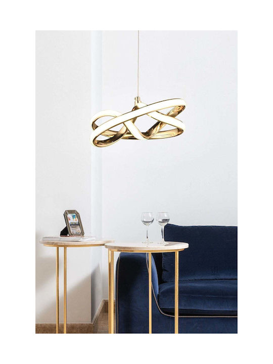 SteweHome Κρεμαστό Φωτιστικό Κίτρινο LED 25x50x61εκ.