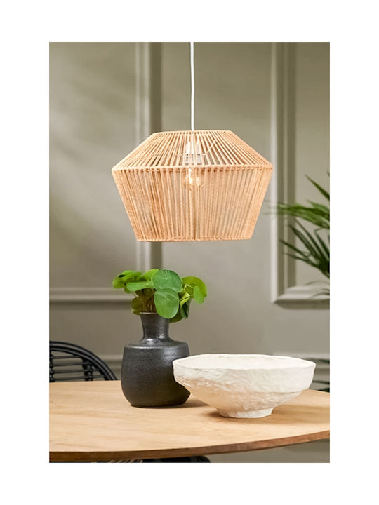 SteweHome Adjustable White Ceiling Light with Rope for E27 Socket 30x90x81cm
