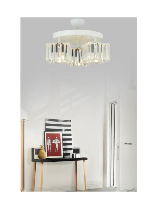 SteweHome White Pendant Ceiling Light with E27 ...