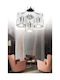 SteweHome Silver Pendant Ceiling Light with E27 Socket 30x60x20cm