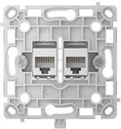 Dublă Priză Lan Ajax Outlet Core Ethernet Alb Soc.022