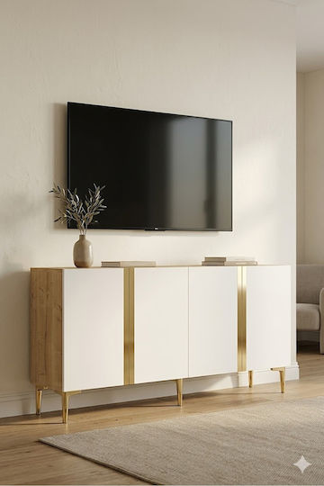 TV-Ständer Gold M150xP32xH75cm