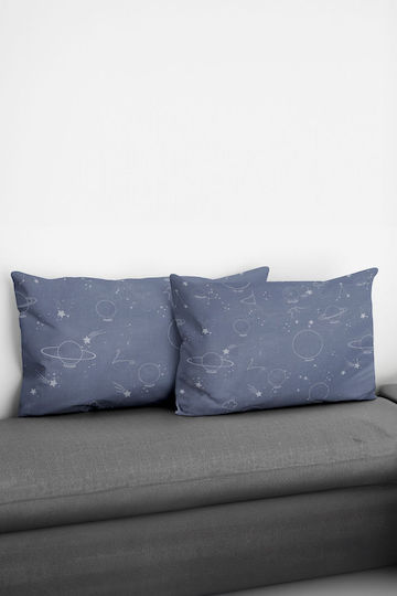 SteweHome Σετ Μαξιλαροθήκες Γκρι 50x70εκ.