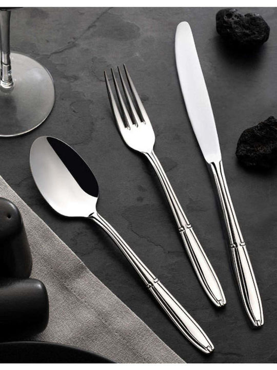 SteweHome Cutlery Set Stainless Steel Gray 36 Pieces