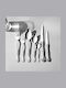 SteweHome Cutlery Set Stainless Steel Gray 84 Pieces