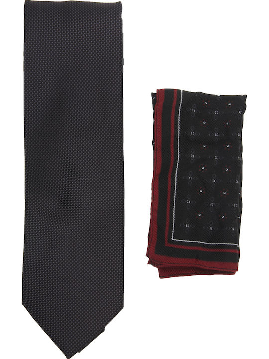 Stefansxxl Set of Men's Printed Ties in Black Color