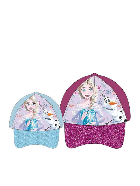 Frozen Palarie Copii Jockey Tesatura Cu Protectie Solara Roz