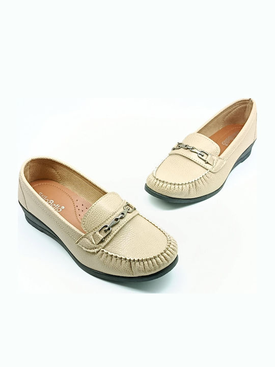 Stilo Bello Women's Loafers In Beige Colour