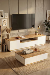 SteweHome SteweHome Studentenmöbel-Sets Wohnzimmer & Esszimmer 2 Stück Pappel-Weiß STE-020389-V39447