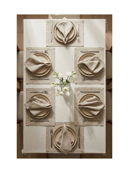 SteweHome Σουπλά Υφασμάτινο Μπεζ 45x35cm 12τμχ SteweHome Σουπλά Υφασμάτινο Μπεζ 45x35cm 12τμχ