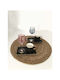 SteweHome Round Wicker White Placemats 220cm 6 Pieces