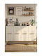 Μπουφές Ξύλινος Πολύχρωμος 120x32x75cm