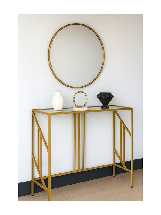 SteweHome Sideboard Holz 100x30x90cm Gold