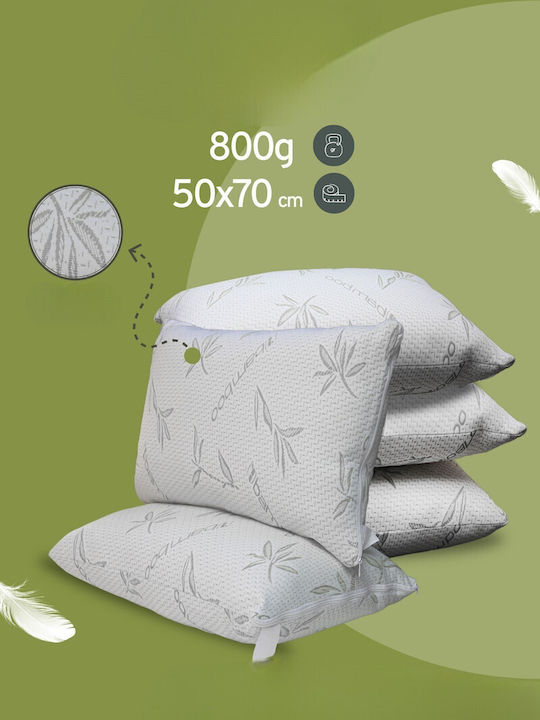SteweHome Bamboo Pernă de Dormit din Silicon 50x70cm 4 Bucăți