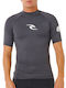 Rip Curl UPF 50 Men's Short Sleeve Sun Protection Shirt Grey