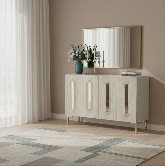 Μπουφές Ξύλινος Πολύχρωμος 120x32x75cm