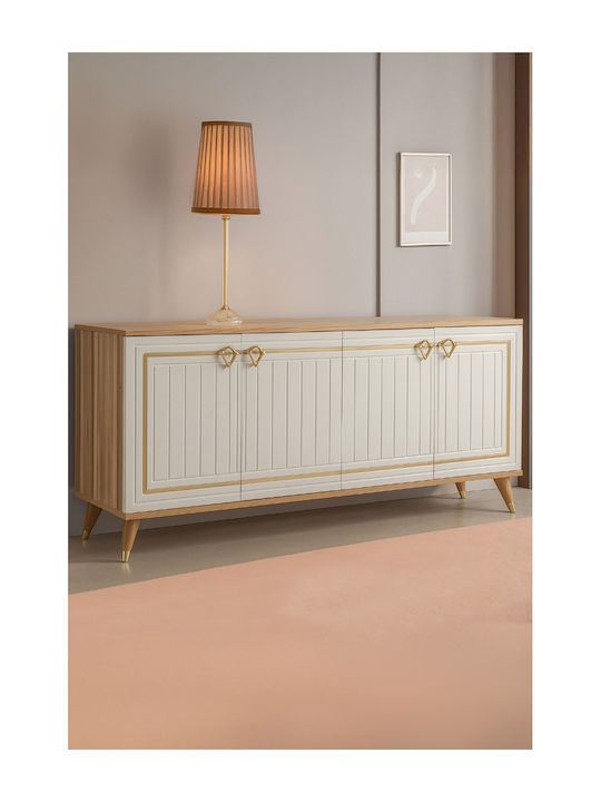 Sideboard Holz Gold 160x40x78cm