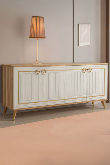 Sideboard Holz Gold 160x40x78cm