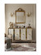 SteweHome Sideboard Holz 120x32x75cm Weiß