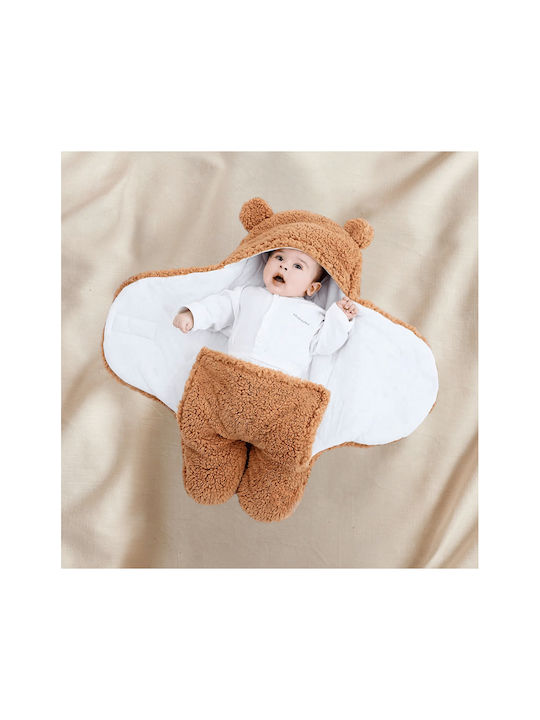 SteweHome Nursery Swaddling Blanket Brown 70x10cm