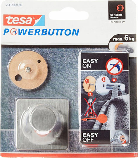 Tesa Hanger with Sticker Inox Grey