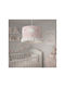 SteweHome Single-Light Kids Ceiling Pendant Light Made of Fabric with E27 Socket Pink 60x30cm