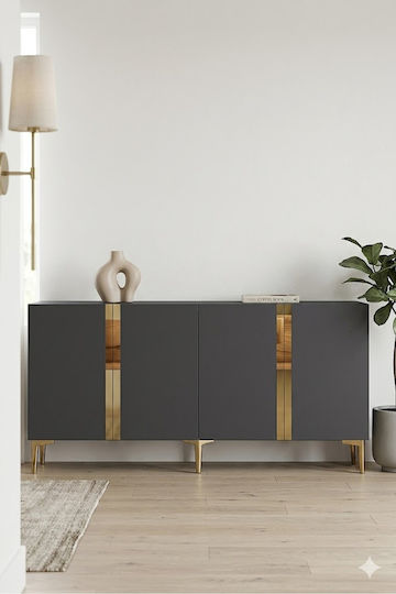TV-Ständer Grau M150xP32xH75cm SteweHome