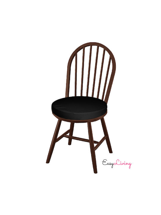 Go Smart Home Μαξιλάρι Καρέκλας Κήπου Στρογγυλό Μαύρο 45x45εκ.