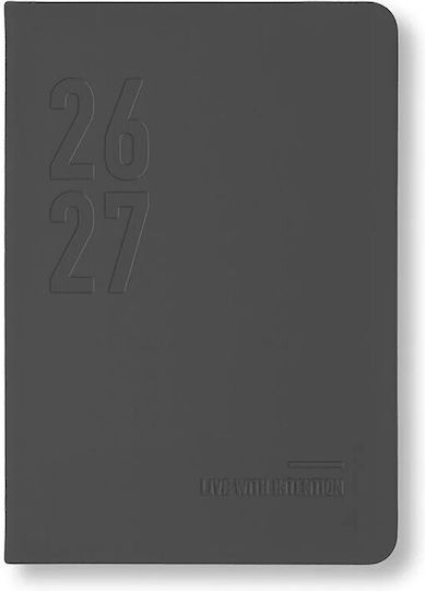 *ακαδημαικο Ημερολογιο Letts Conscious 2026-2027 Ημερησιο A6 Multilanguage Γκρι Ανθρακι 27-031994