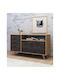 Bufet Din Lemn cu Sertare Auriu 140x40x86cm